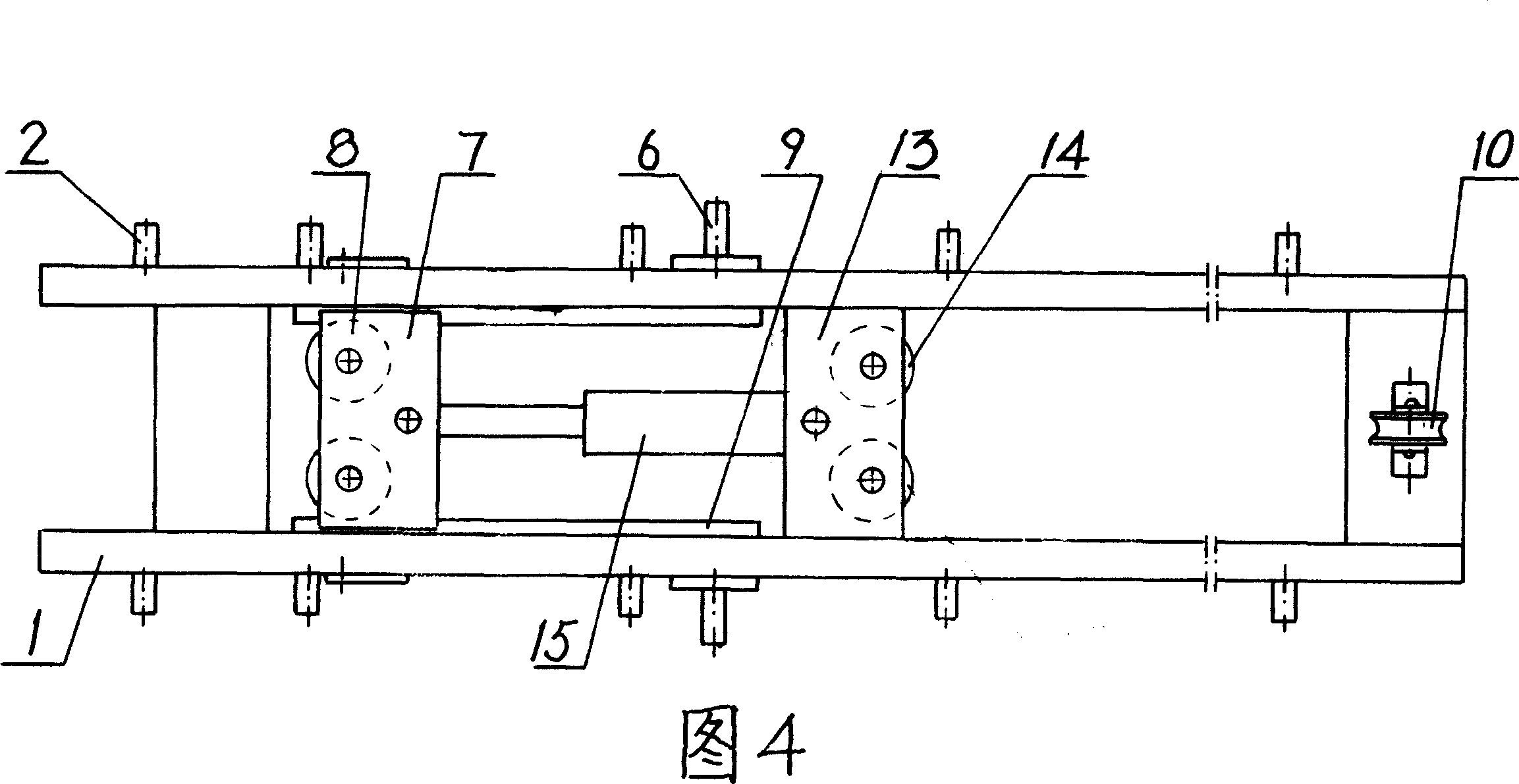 Driving device for automobile container loading and unloading
