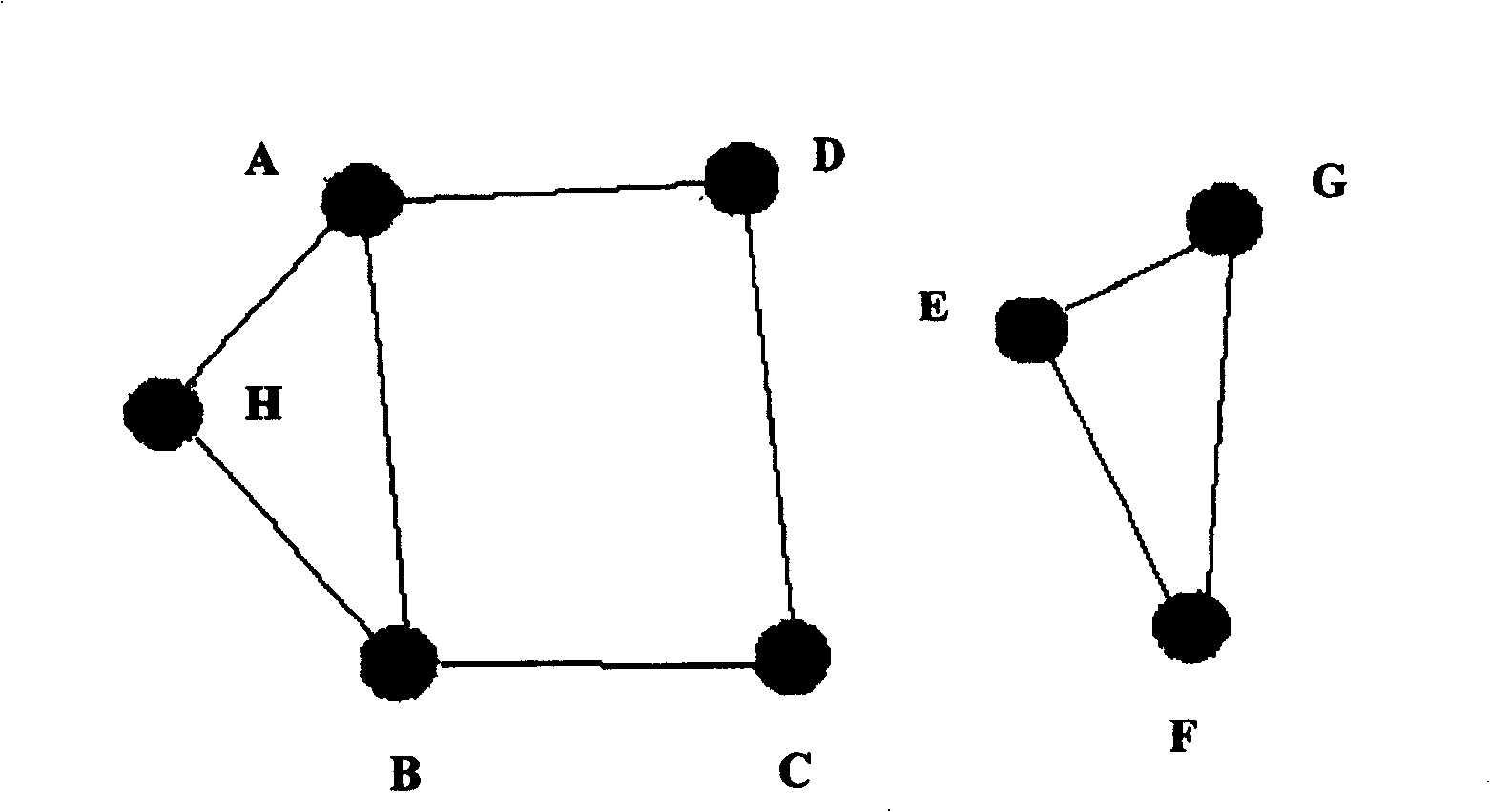 Opposite rutes fast finding method of network and route search system