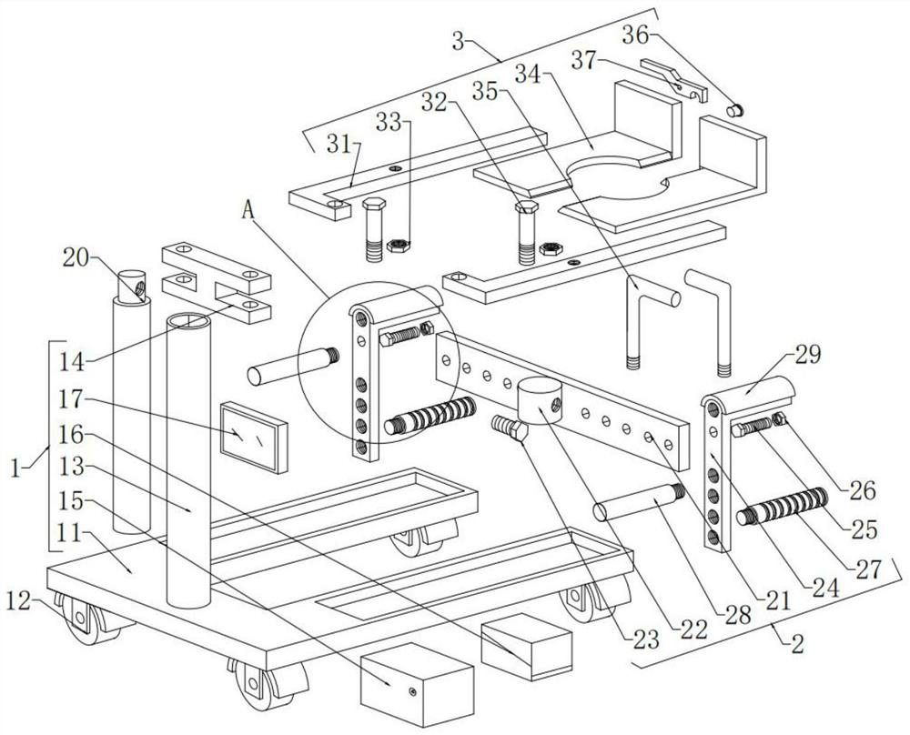 Critical patient auxiliary moving device for outpatient nursing