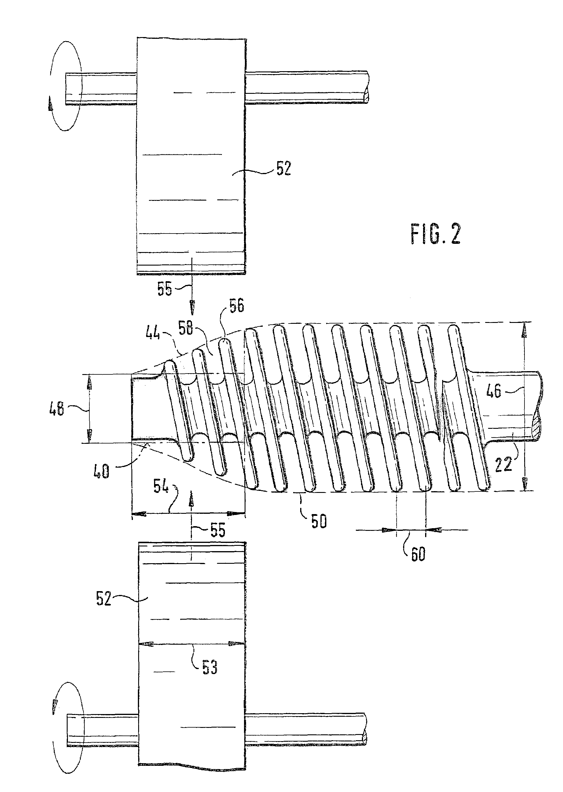 Method for producing a shaft and device containing one such a shaft