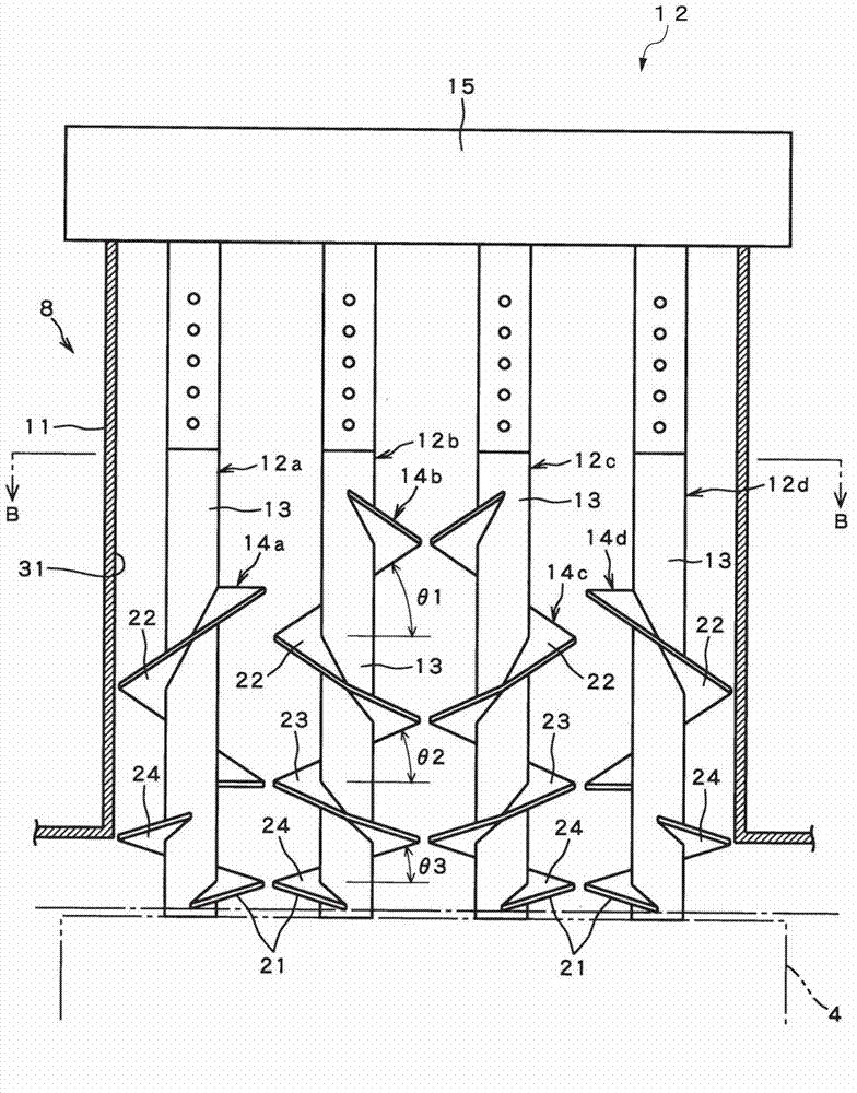 Push screw device and roll forming machine