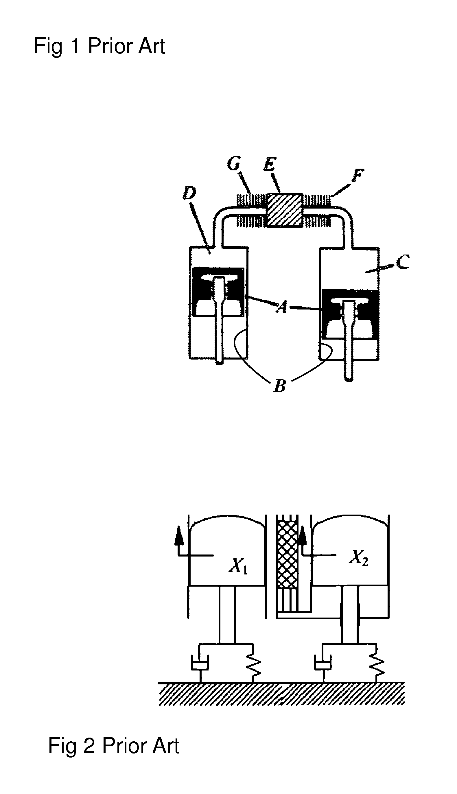 Two piston, concentric cylinder, alpha free piston Stirling machine