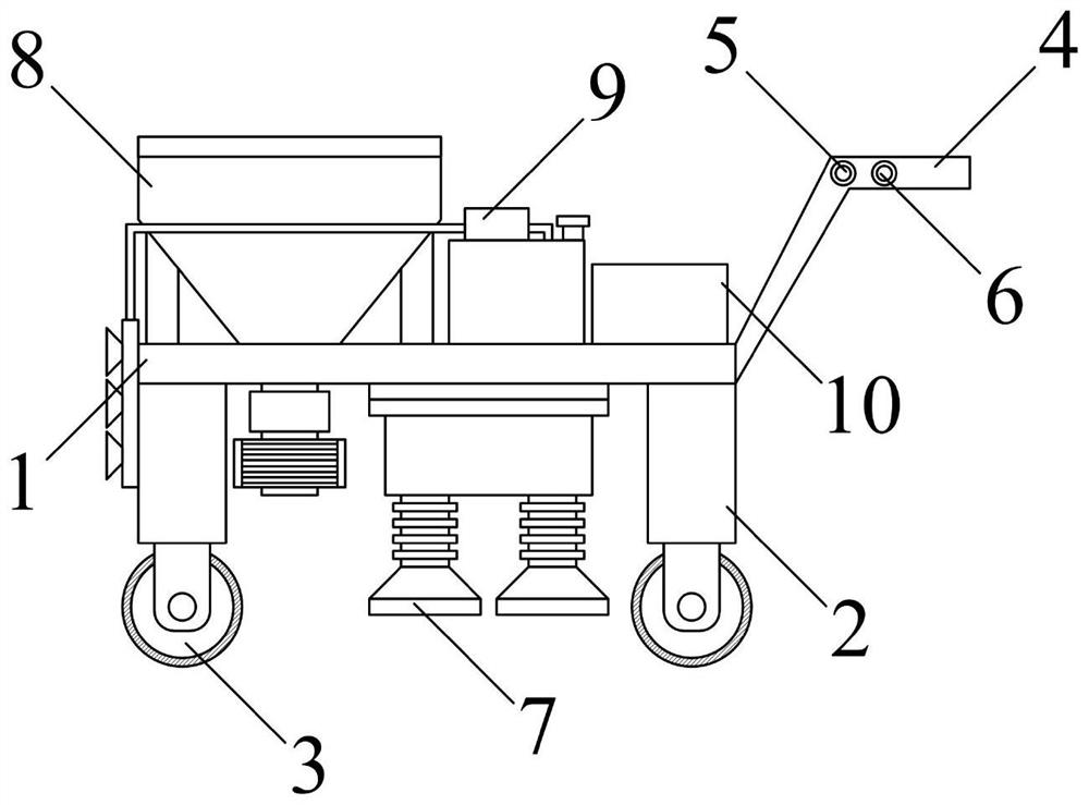 Anchoring ditch tamping device with filling function