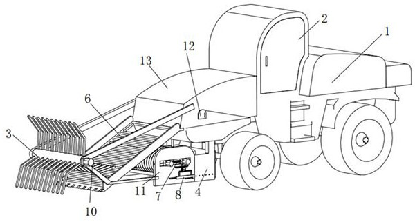 Nursery stock culture soil turning maintenance device