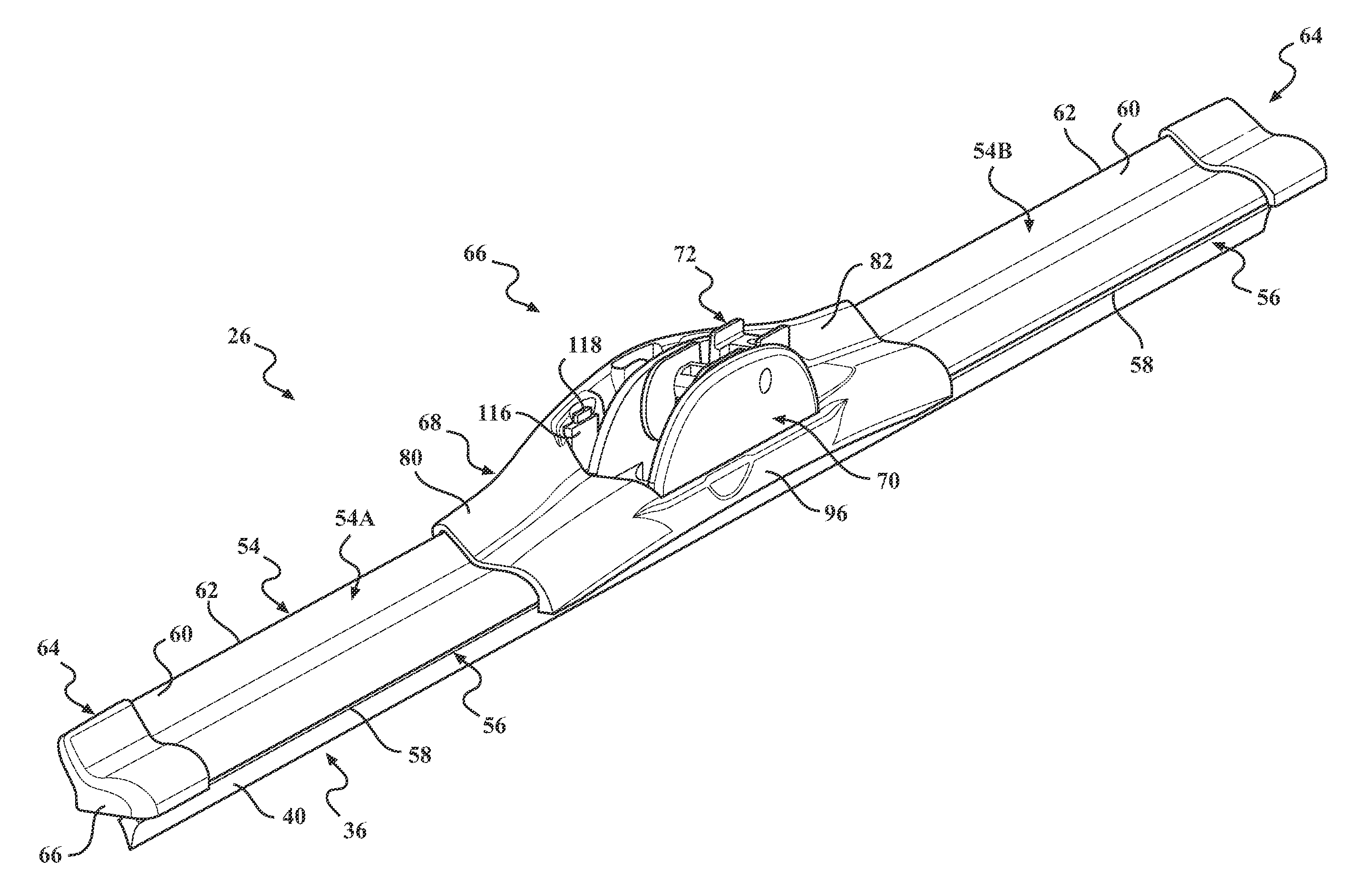 Universal coupler for a beam blade windshield wiper assembly