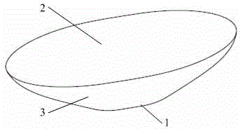 LED lens emitting light from plane and design method of LED lens