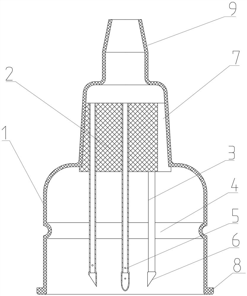 Small needle-knife system for removing human body capillary thrombus by using negative pressure