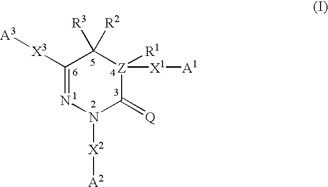 Pyridazinones and triazinones and medicinal use thereof