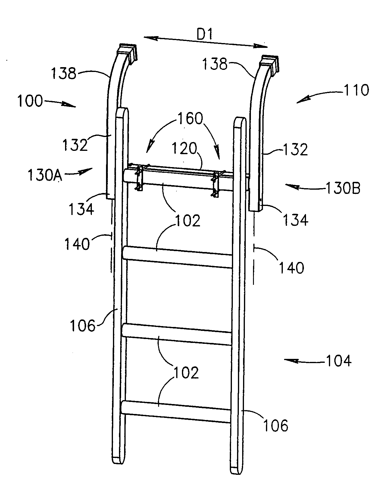 Ladder stabilizer attachment apparatus and methods