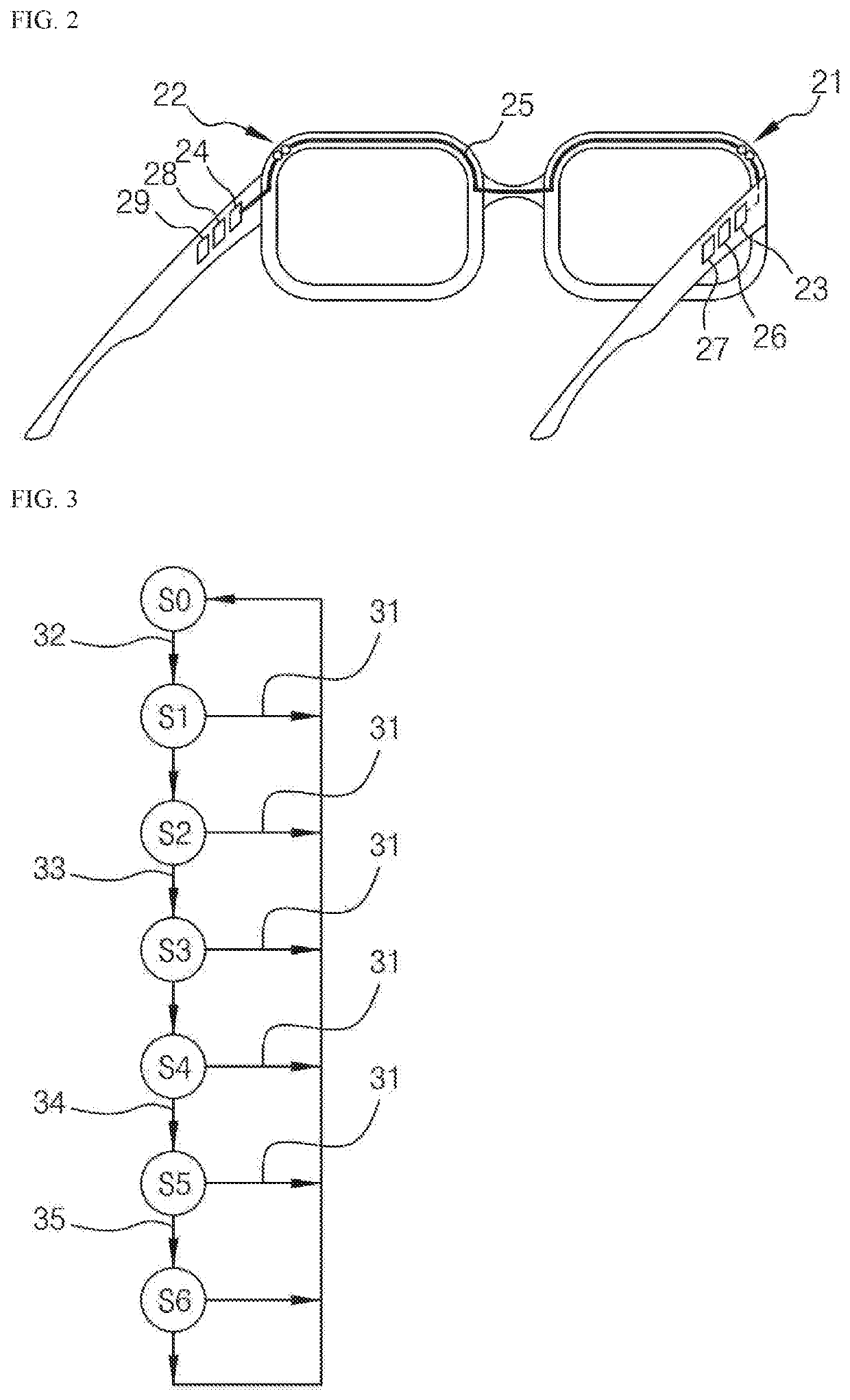 Golf eyeglasses for assisting directional alignment and method for operating same