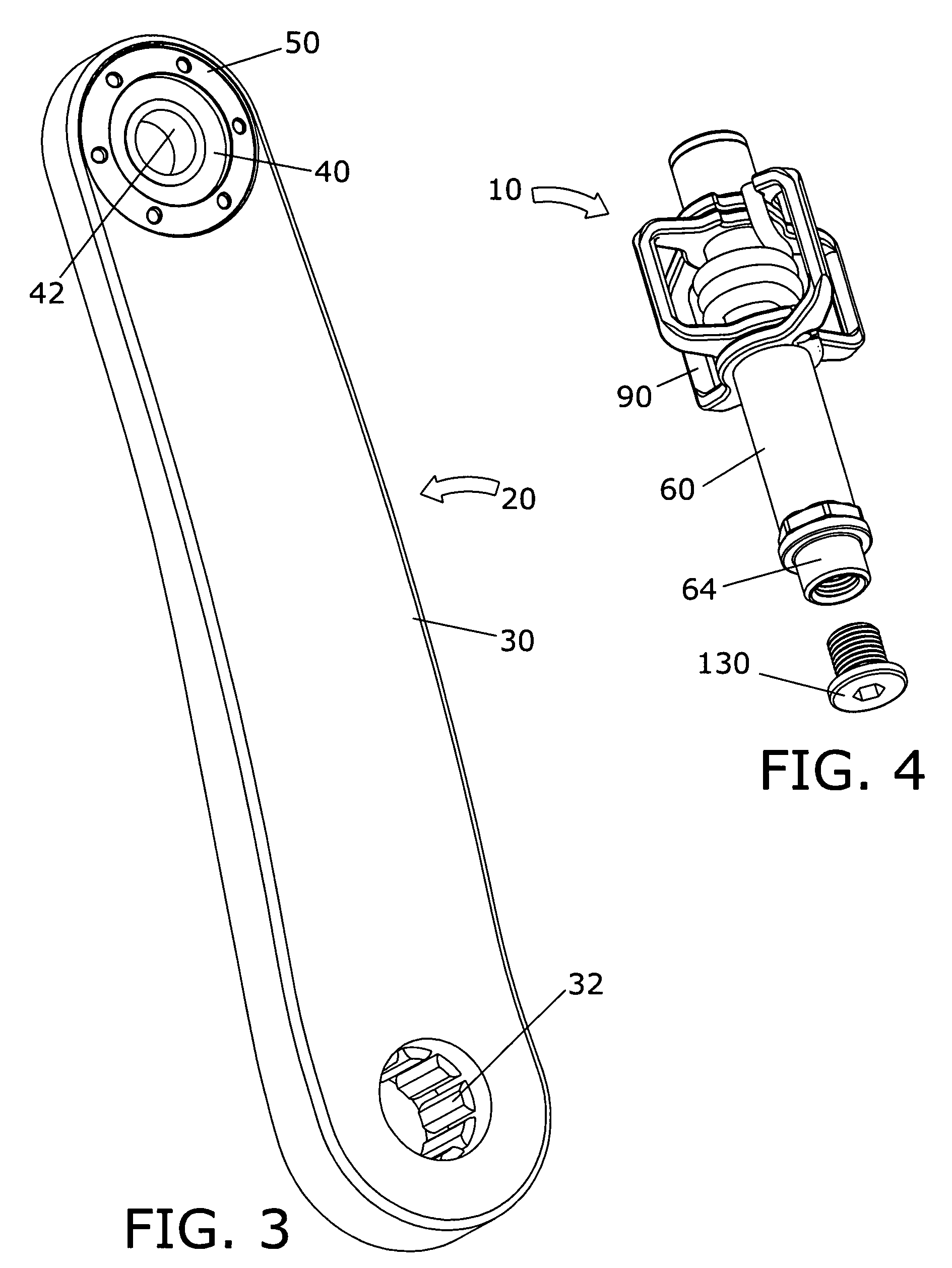 Bicycle pedal and crank apparatus