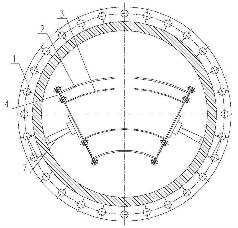 A segmental test piece structure of hyperbaric chamber type main combustion chamber