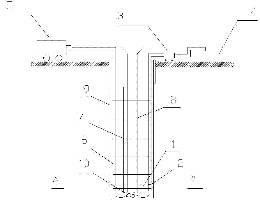 Secondary hole cleaning device and method of bottom of cast-in-situ bored pile