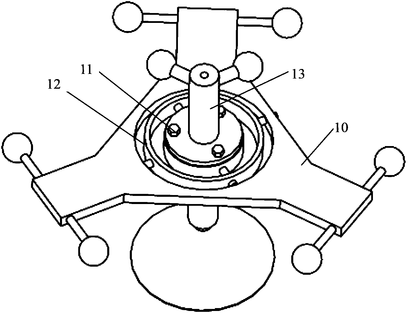 Parallel mechanism capable of realizing three-dimensional translational motion and two-dimensional rotation