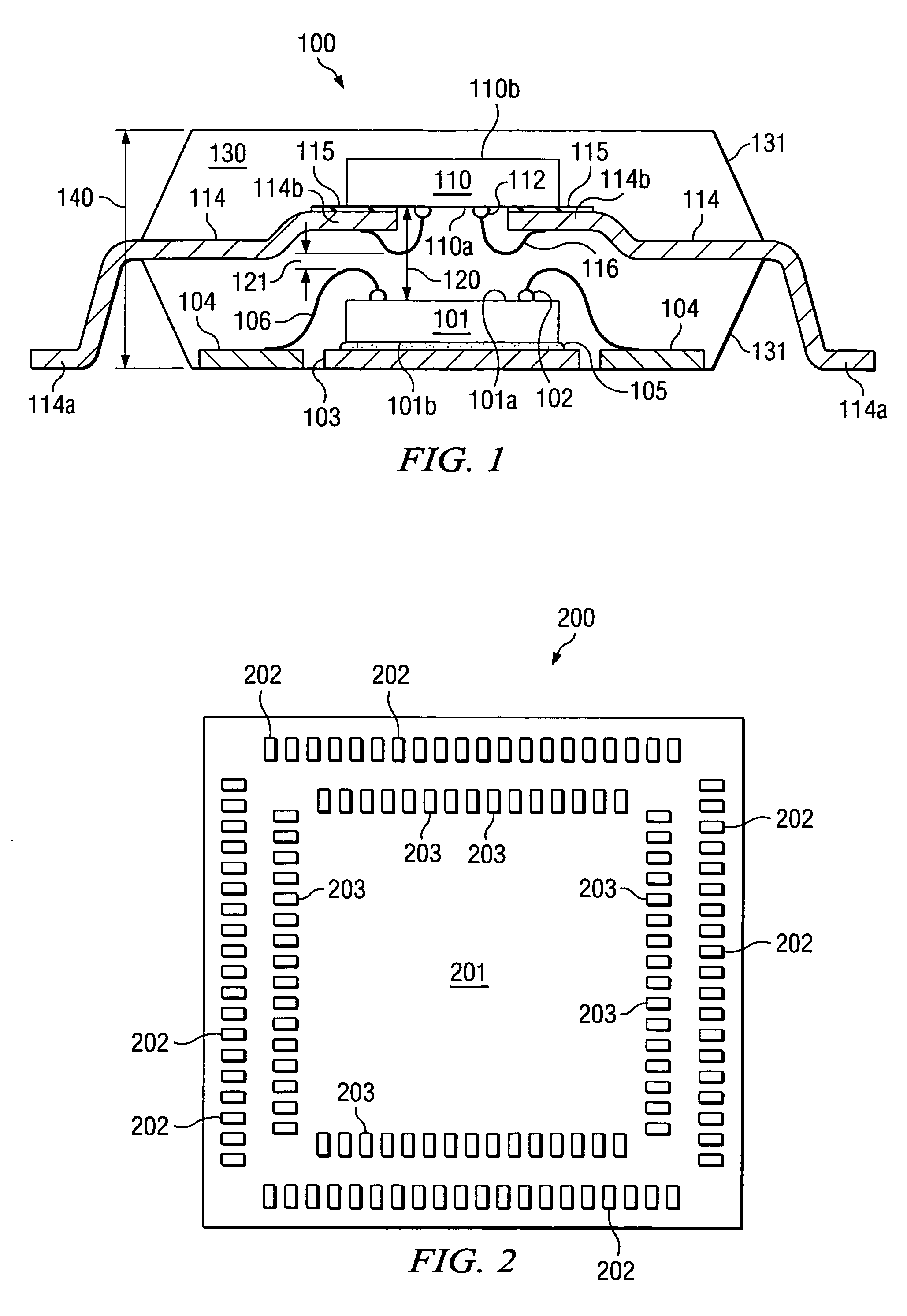Flexible leaded stacked semiconductor package