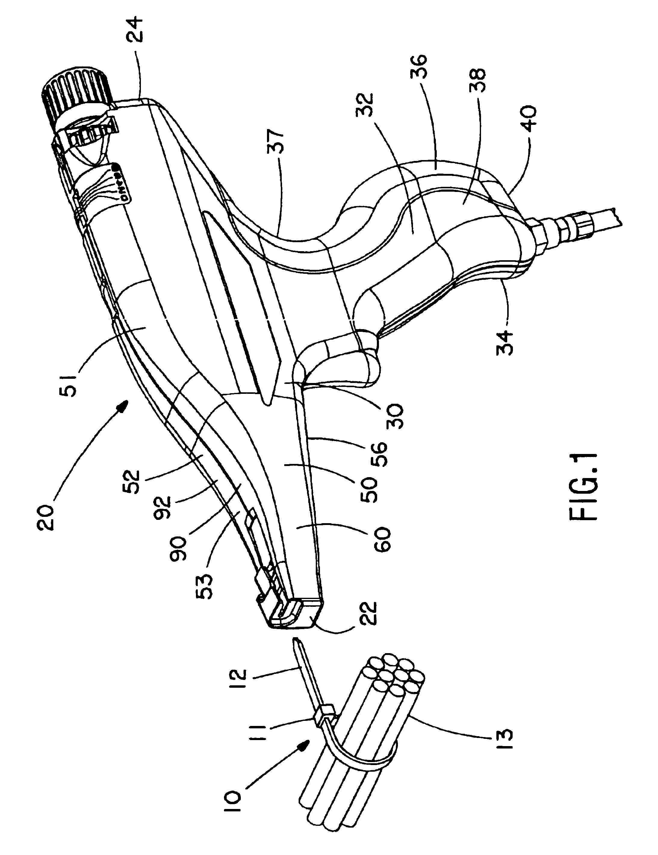 Pneumatic cable tie tool