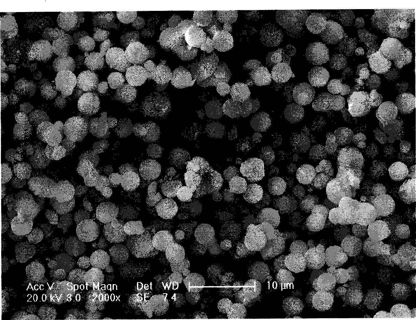 Preparation of lithium iron phosphate nano composite microsphere