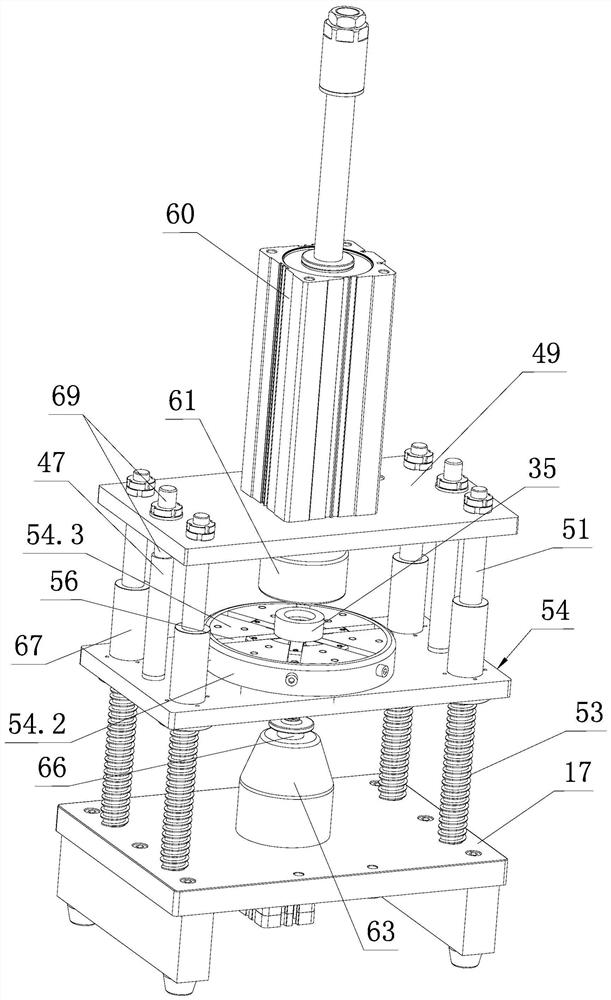 Automatic press-fitting line for shock absorber buffer inner core