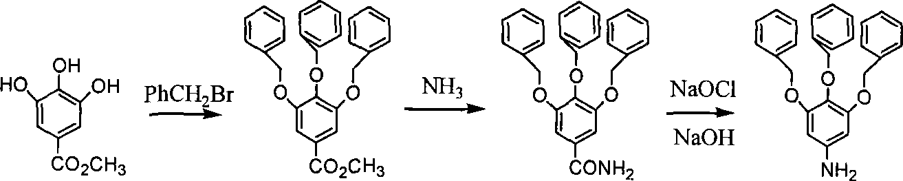 Chemical synthesis of 3,4,5-trioxyaniline