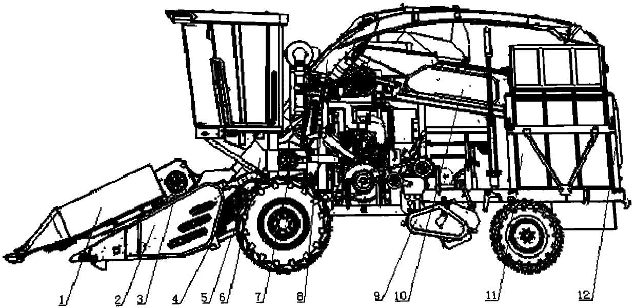 Ear and stalk harvesting corn harvester provided with double-layer combined cutting table
