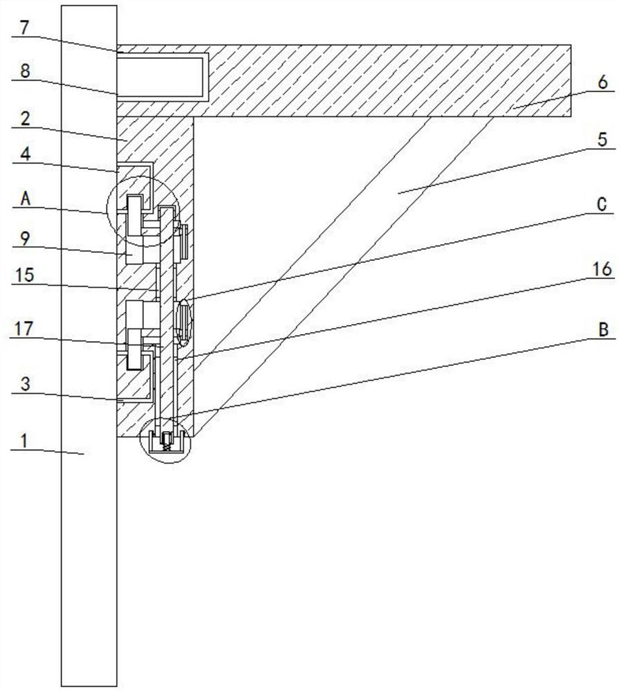 Pipe support node structure on concrete plant column