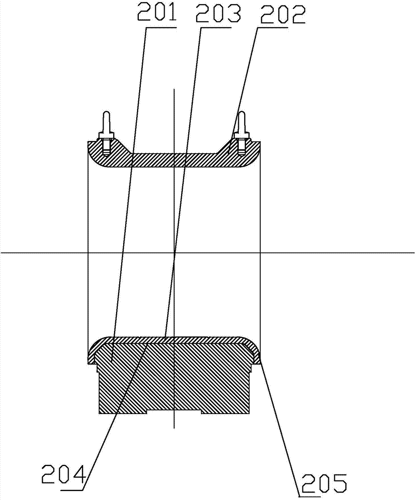 Supporting device for torpedo type iron mixing car tank