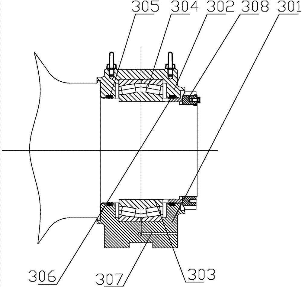 Supporting device for torpedo type iron mixing car tank