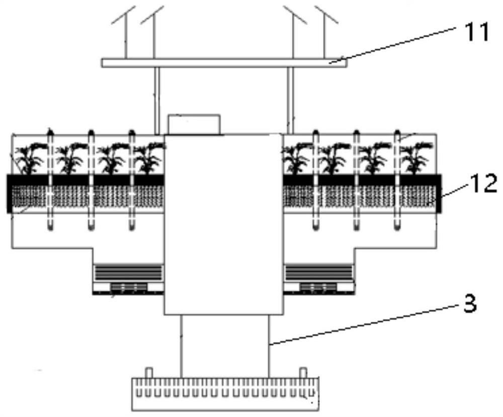 Black and odorous river branch repairing system and application thereof