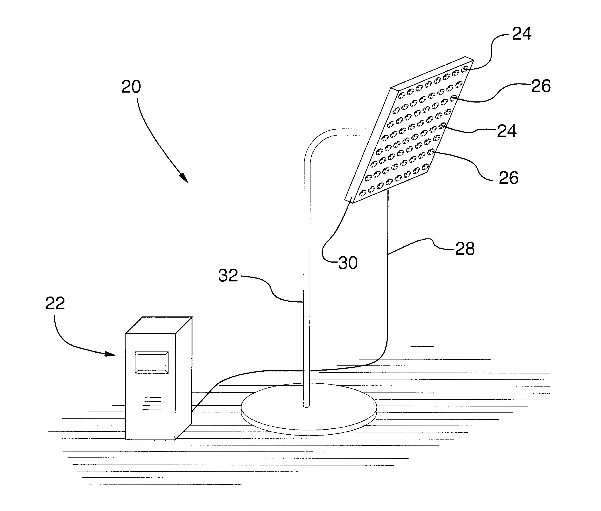 Artificial light apparatus and its use for influencing a condition in a subject