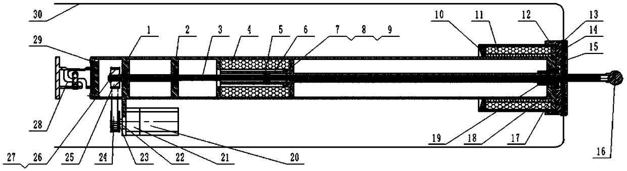 Telescopic driving device with tension-compression bidirectional cushioning function
