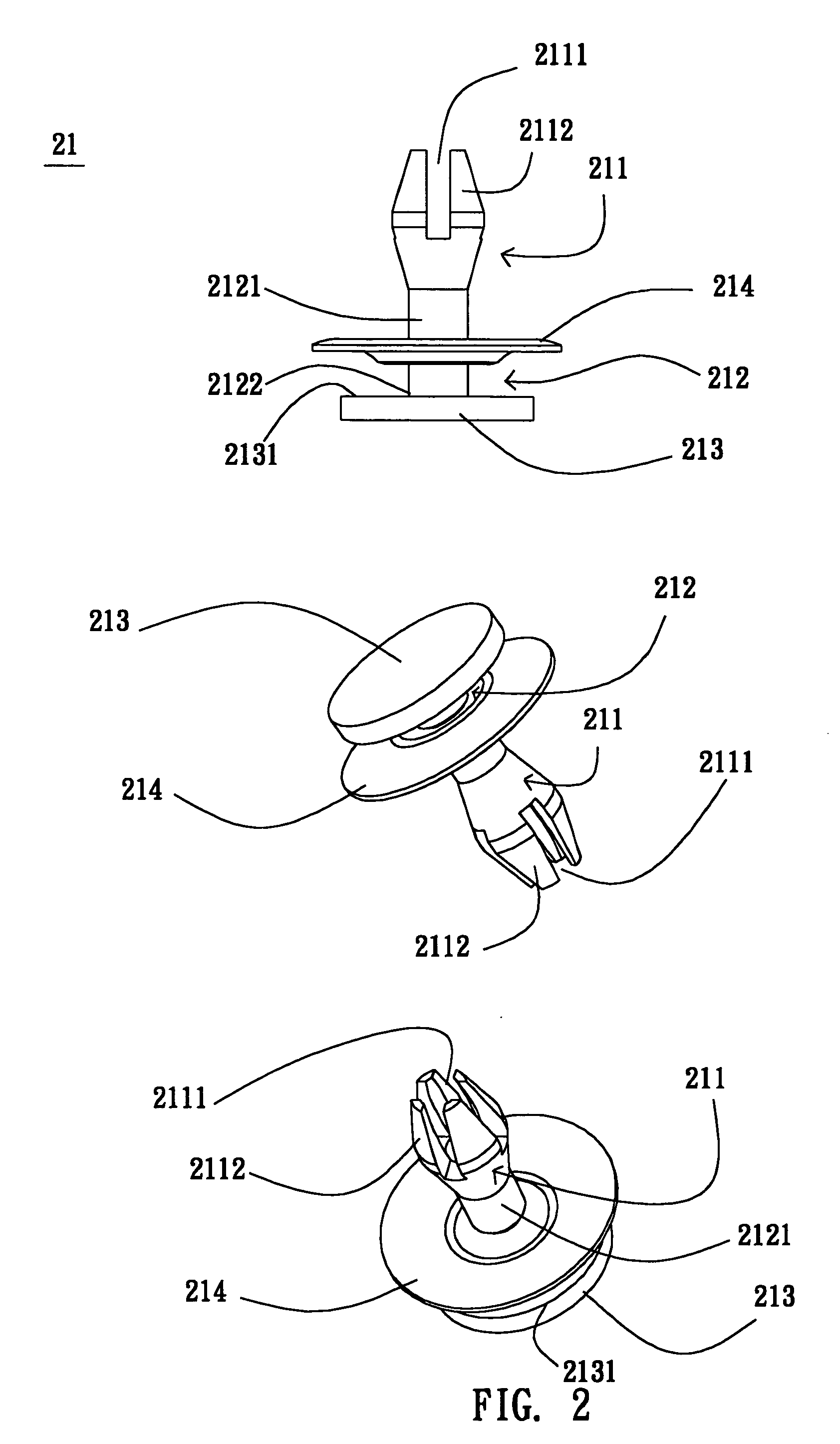 Fastener and electrical apparatus