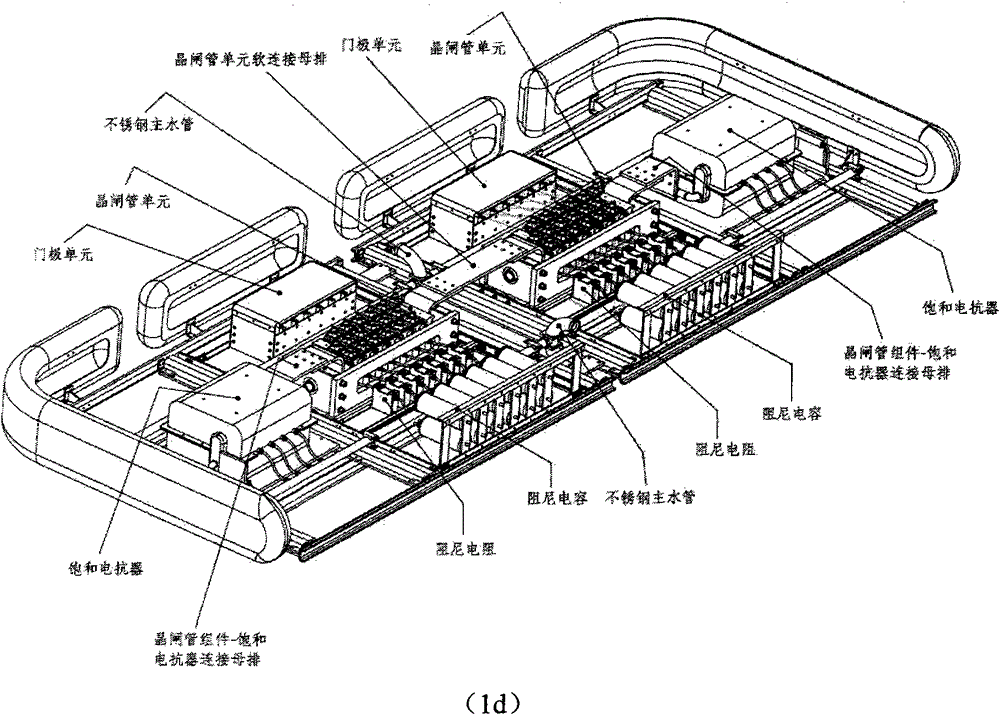 Valve module of thyristor current change valve used for high-voltage DC transmission