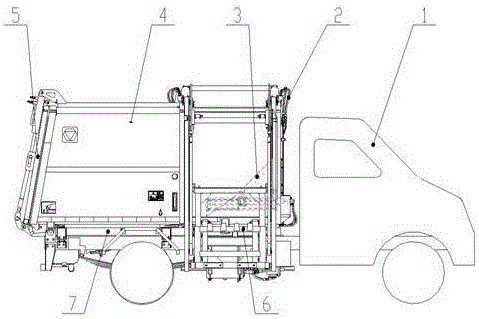 Side garbage collection device for compression type garbage vehicle