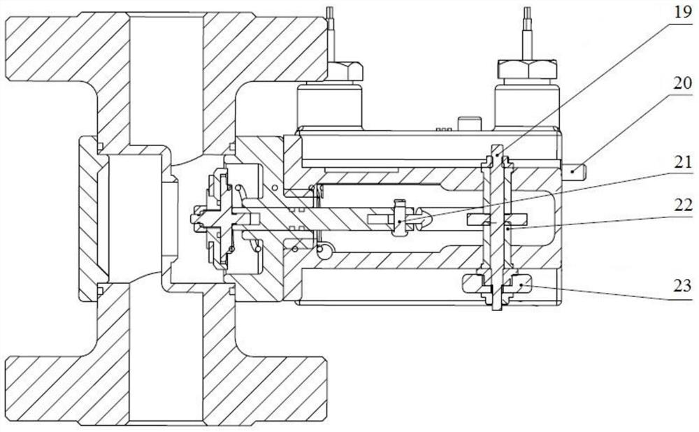 A mechanical electromagnetic gas emergency cut-off valve