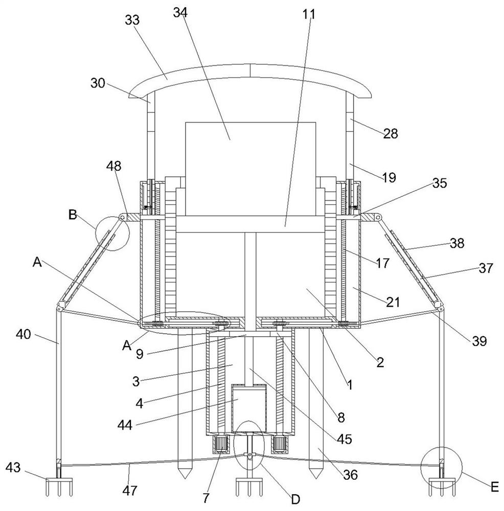 Marine ranching device for deep-sea culture area