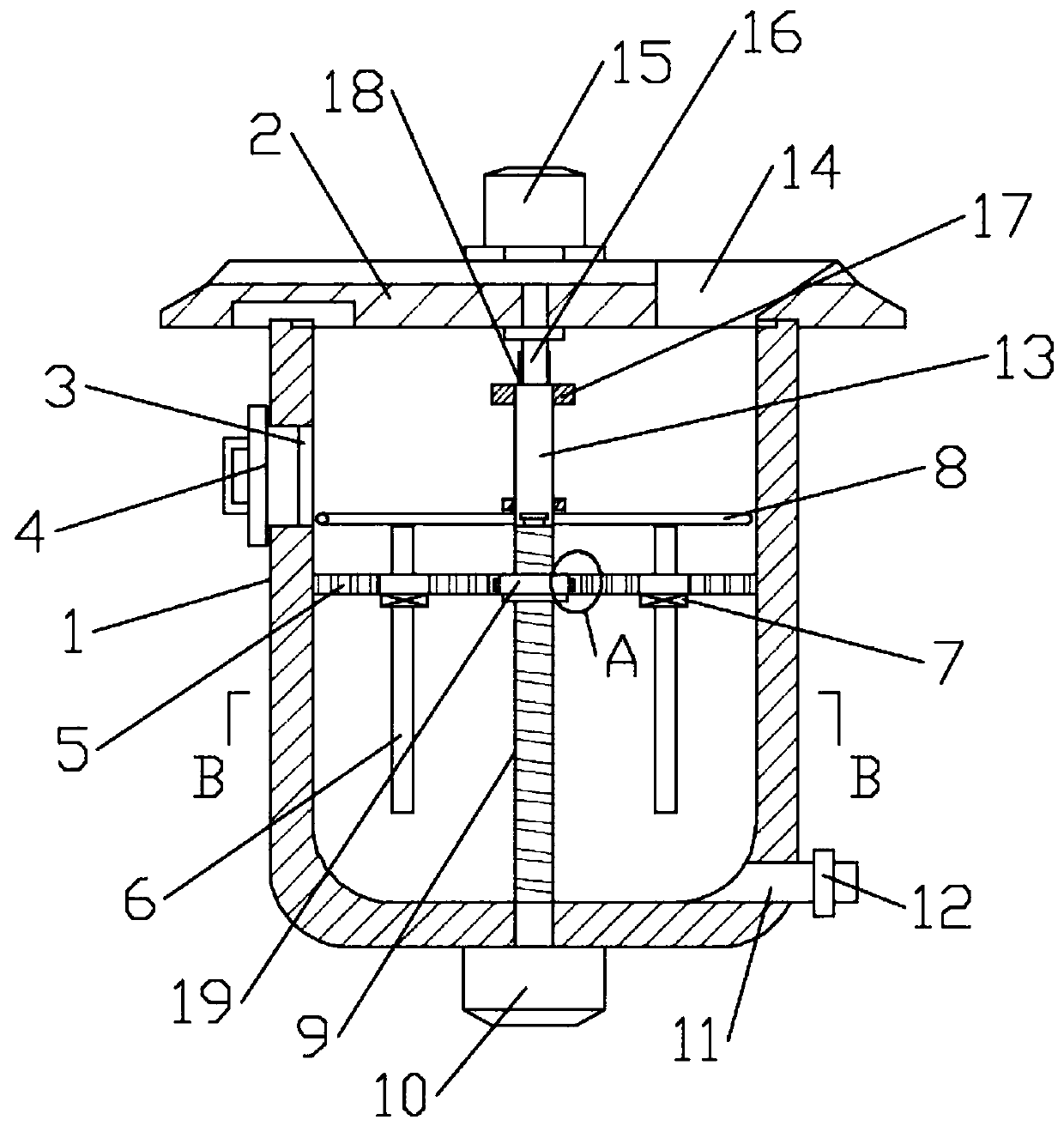 An agricultural planting seed screening device capable of conveniently and quickly discharging residues
