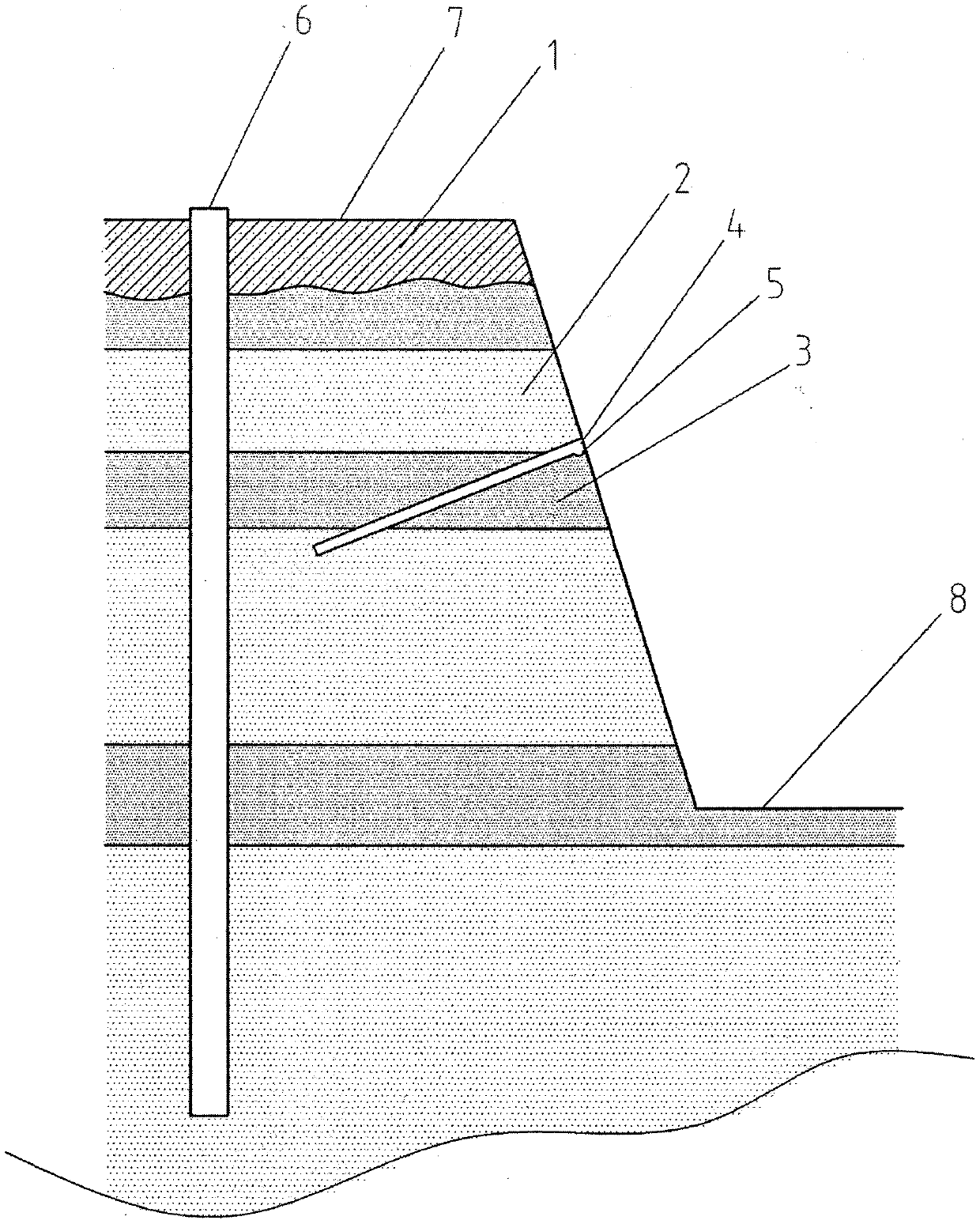 Construction method for treating flowing sand of deep foundation pit slope