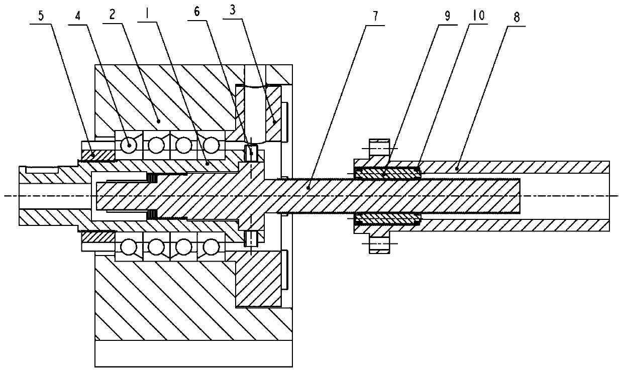 A special adapter and fixing device for 10-ton planetary roller screw loading test