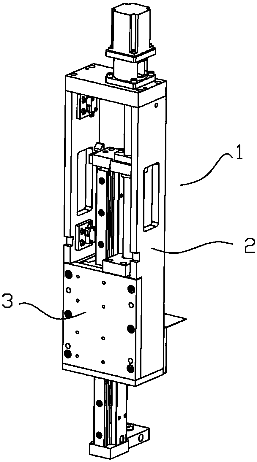 High-precision vertical depth positioning device of numerically-controlled reciprocating wire cutting machine tool