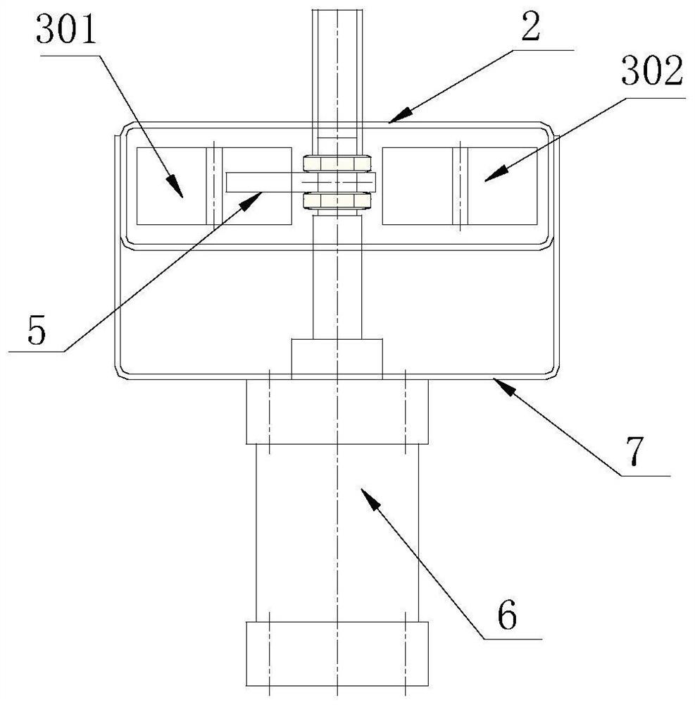 A dual-guided counterweight rod type damper locking device