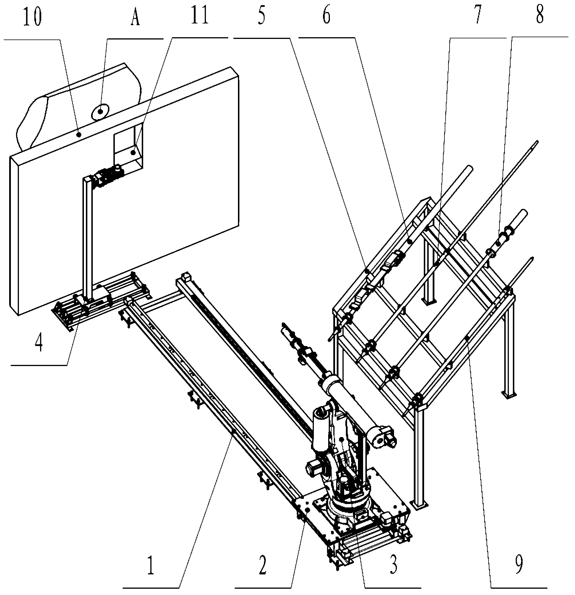 Automatic robot hearth opening and blocking device