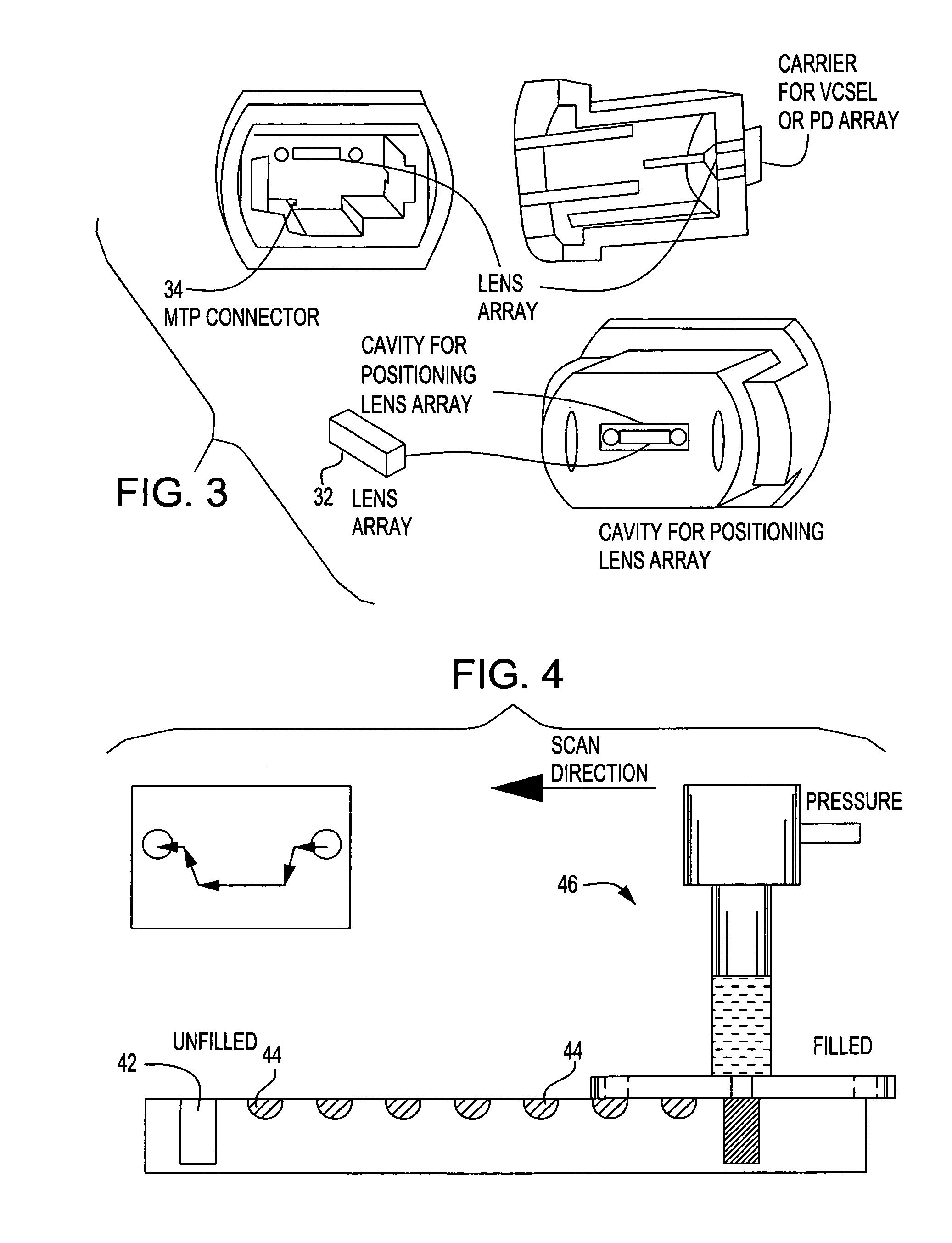 Hybrid optical/electronic structures fabricated by a common molding process
