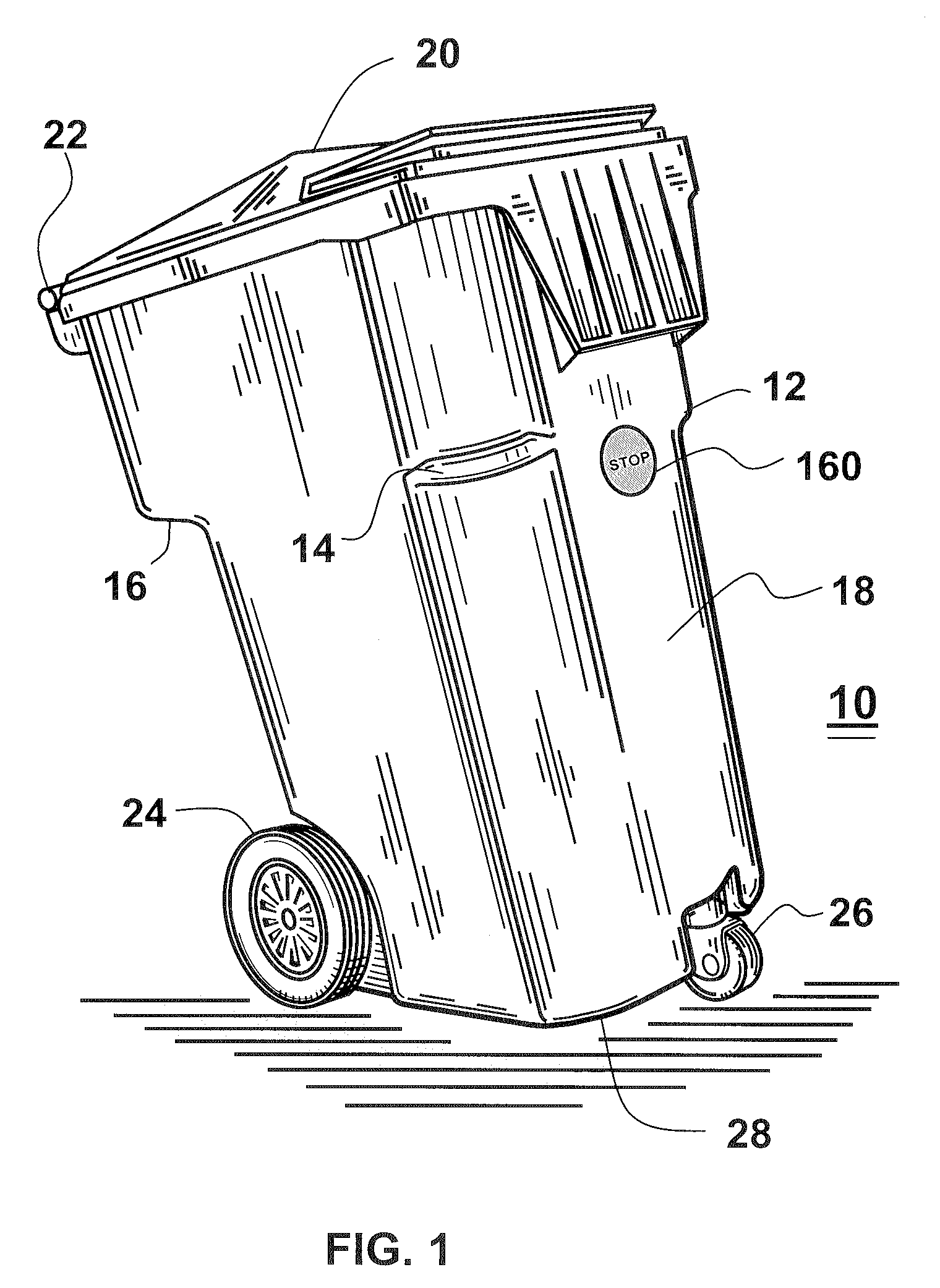 Automated self powered waste container