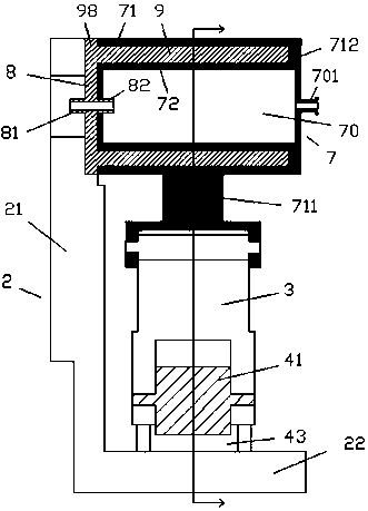 A hydraulically driven air conditioning condensate discharge device