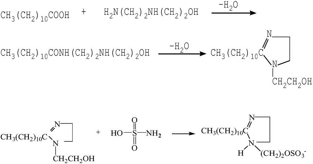 Imidazoline quaternary ammonium salt compound and preparation method therefor