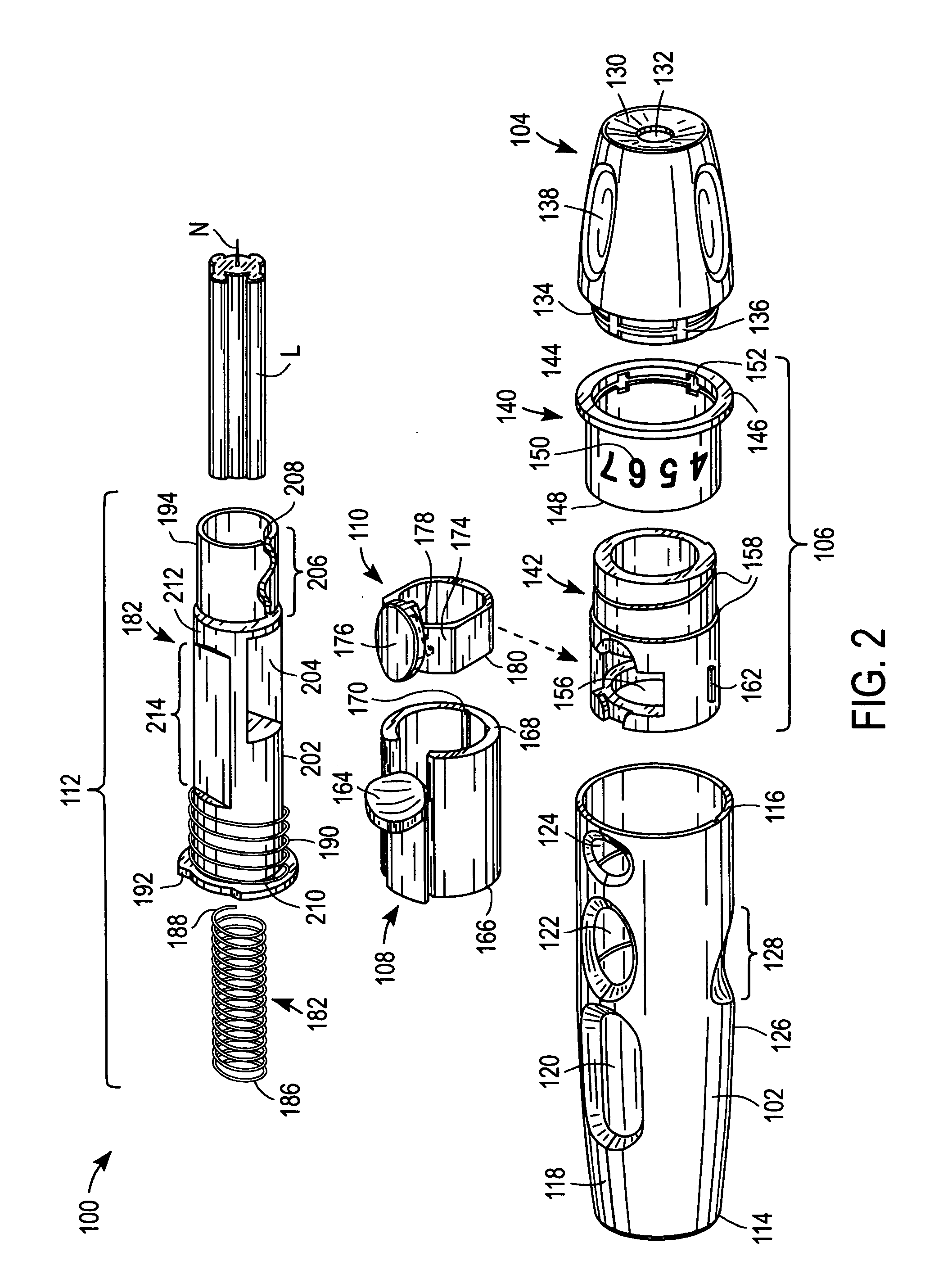 Compact lancing device