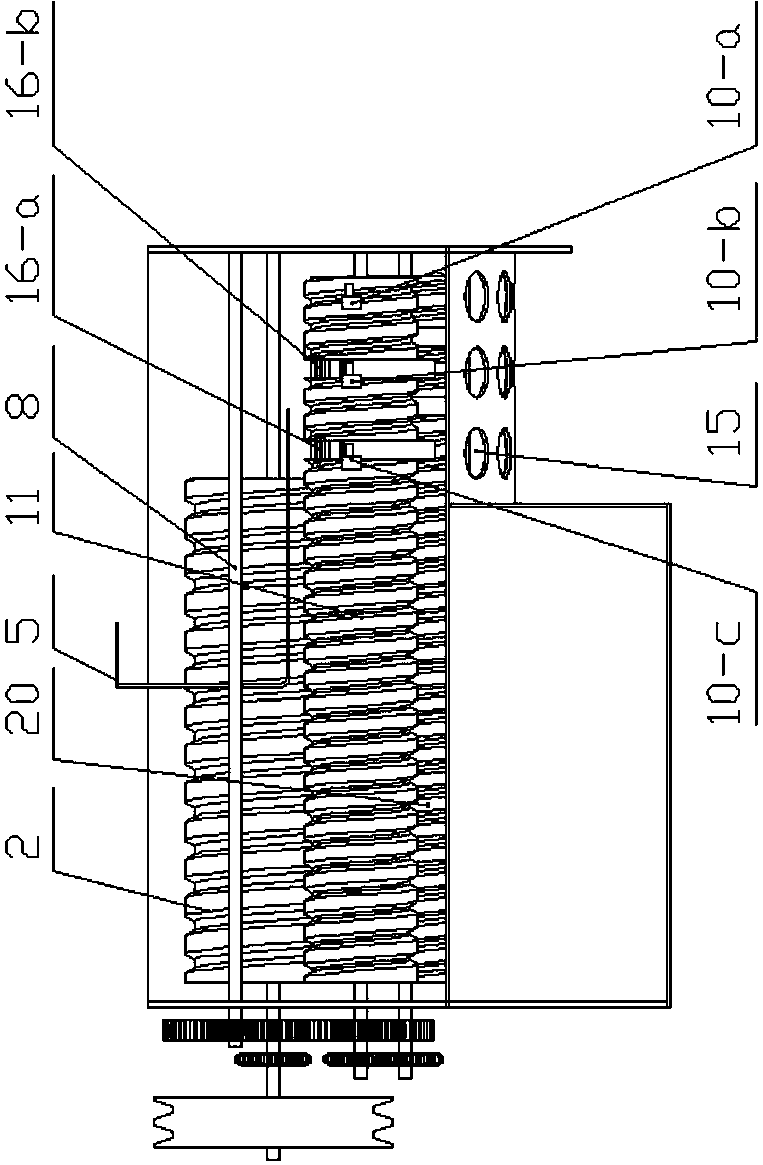 Corn threshing and cob breaking machine