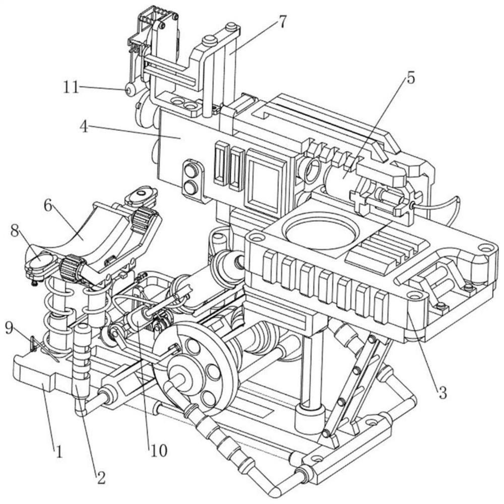 Optical coherence elastic imaging auxiliary equipment for retina operation