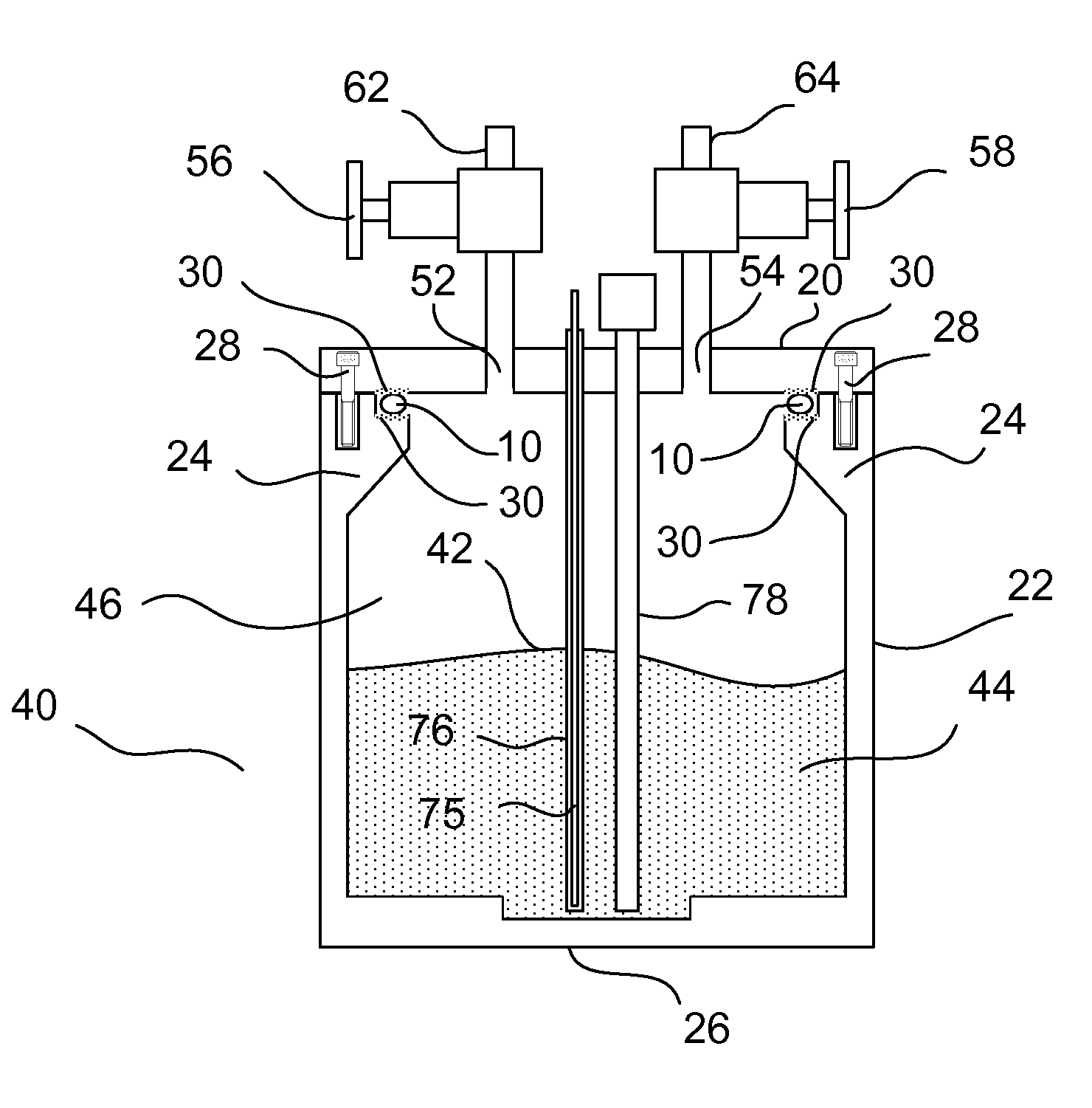Diptube apparatus and method for delivering vapor phase reagent to a deposition chamber