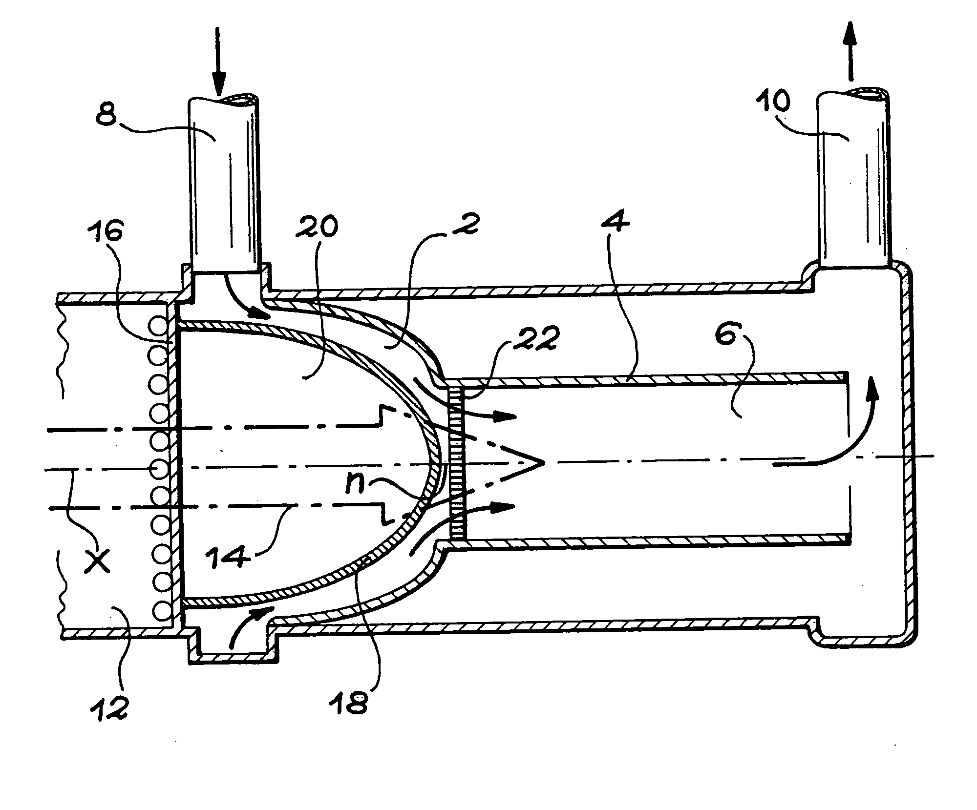 Spallation device for producing neutrons